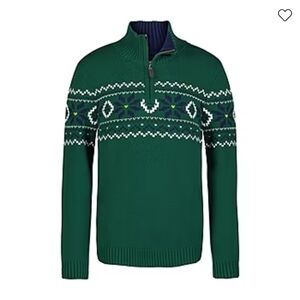 Izod Green Patterned Kids Sweater